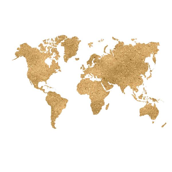 GOLD GLITTER WORLD MAP Digital Download